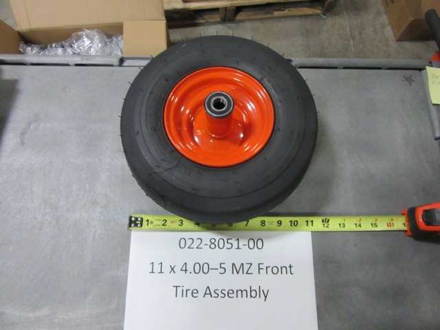 022-8051-00 - 11 x 4.00 - 5 Front Tire and Wheel Assembly, 2010 MZ and 2019-2021 42" MZ